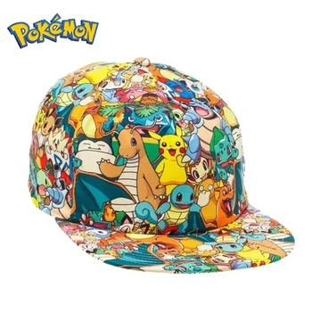 Pokemon Pikachu beisbolo kepuraitė pikuota kepurė animacinis filmas anime personažas plokščias kraštas hiphopo skrybėlė pora lauko sportinė kepurė gimtadienio dovanos
