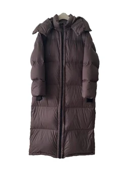 Hooded long down jacket fashion casual simple comfortable warm 2024 fall and winter new 1206