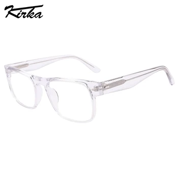 Kirka Unisex akiniai Acetatas Plokščias skaidrus stačiakampis rėmas Optiniai receptiniai akiniai Plati šventykla 4 spalvos WD1381