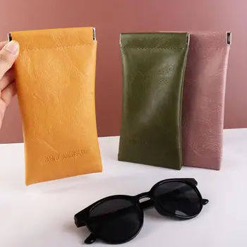 dėklas paprasti akiniai apsauginis maišelis maža moneta piniginė kosmetikos krepšys akiniai nuo saulės laikymo krepšys PU odinių akinių dėklas