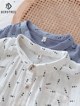 Nauji rudeniniai medvilniniai marškiniai Moterys Atspausdinti OL Tops Girl Viengubas krūtinės atlapas Laisvalaikio laisvalaikio saldžios darbinės palaidinės Pavasario T39130QM