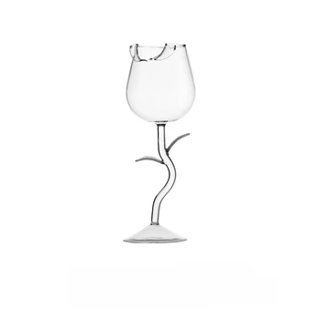 Estetinis stiklinis puodelis taurės taurės gėrimui Juokingas puodelis Vyno taurė Mieli puodeliai Skaidrūs stikliniai puodeliai Gėrimų indai Vynas Gražus baras