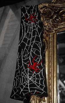 Fashion Creative Spider Megztas moteriškas šalikas Vyriškas žiemos šalikas Y2K Kpop šalikas Žiemos kokybės mezgimo šalikas Unisex EMO